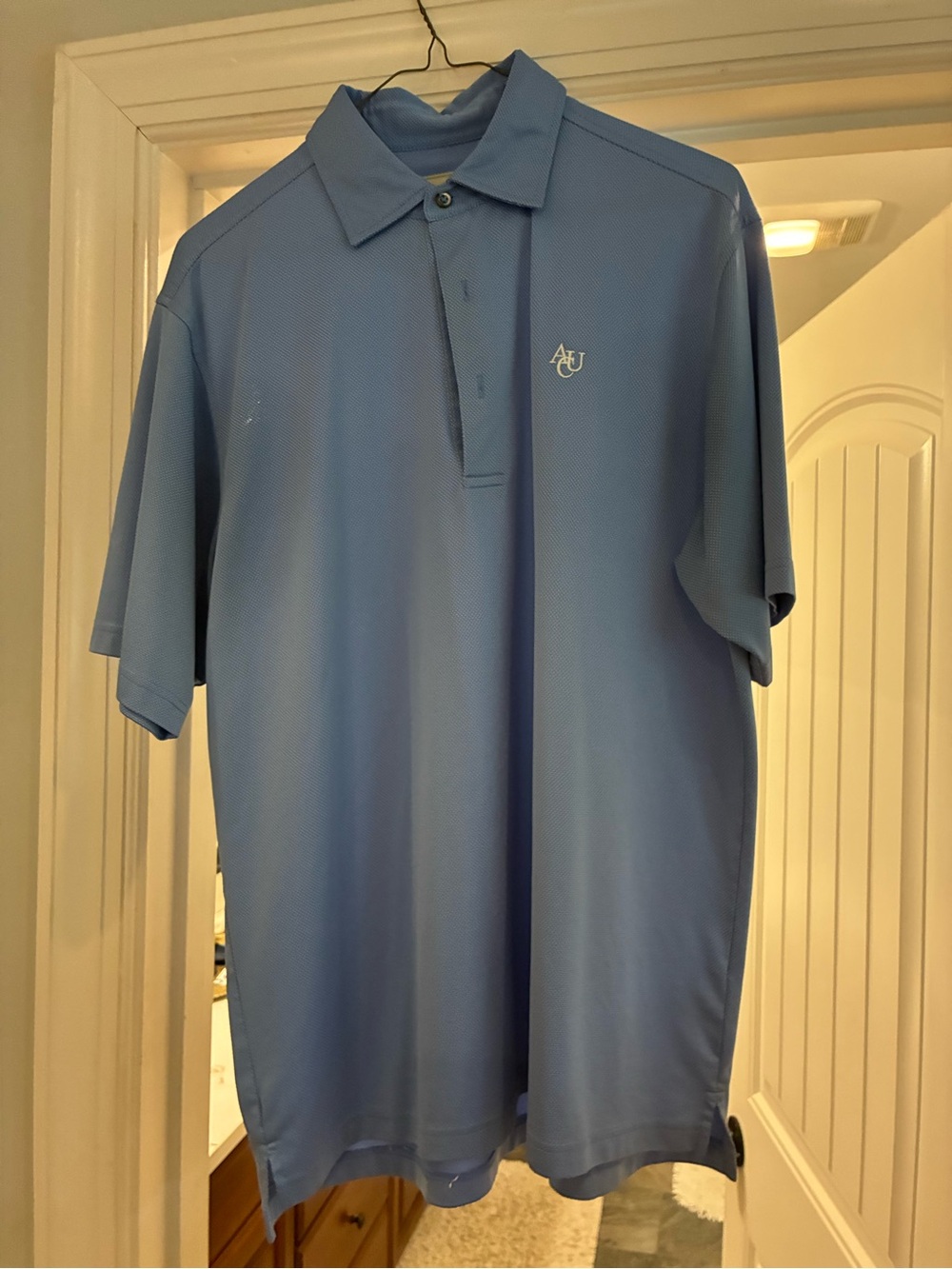 Embroidered Performance Polo - Light Blue